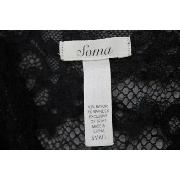 Soma Women's Floral and Lace Night Gown-Size Small-Stretch - Picture 5 of 8